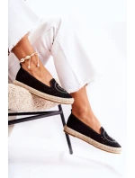 Ażurowe Wsuwane Damskie Espadryle Czarne Meredith