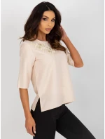 Dámska blúzka LK BZ 506609.77 Beige - FPrice Dámska blúzka LK BZ 506609.77 Beige - FPrice