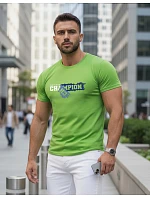 Pánske tričko s limetkovo zelenou potlačou FashionStreet NX5017R