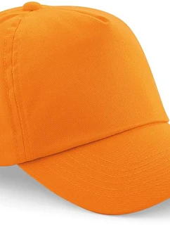 Beechfield B 10B Detská 5-panelová čiapka s kšiltom „Original“ 53.010B oranžová