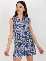 Dámska blúzka D73771R11115A tmavo modrá - FPrice