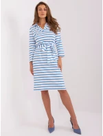 LK SK 509299 šaty.74 biela a modrá
