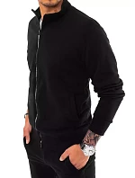 Pánska mikina na zips čierna FashionStreet BX5029 Pánska mikina na zips čierna FashionStreet BX5029