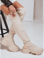 FashionStreet béžové dámske ponožkové topánky ZY1322