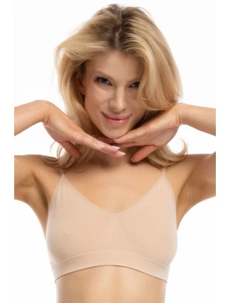 Dámsky športový top Bamboo Bralette beige - JULIMEX