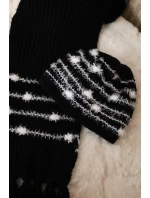 Dámska súprava so šatkou Anika K304 čierna