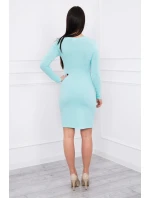 Priliehavé šaty s výrezom pod poprsím mint Priliehavé šaty s výrezom pod poprsím mint