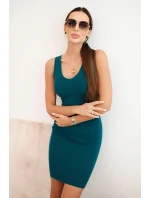Dámska súprava blúzky a šiat z viskózy marine