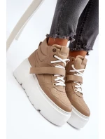Zazoo 3450 Dámske kožené tenisky Beige Zazoo 3450 Dámske kožené tenisky Beige