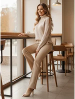 GOLFIVA dámsky sveter béžový FashionStreet MY2407