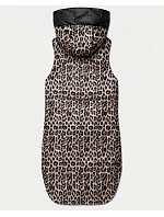 Tenká obojstranná vesta bez rukávov, čierna s leopardím vzorom (B6065/B6066-1) Tenká obojstranná vesta bez rukávov, čierna s leopardím vzorom (B6065/B6066-1)