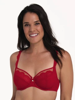 Selma podprsenka s kosticami 5634 červená - RosaFaia