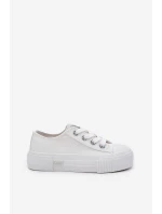 Dziecięce Młodzieżowe Trampki LEE ISLA C LOW JR 50251058 Białe