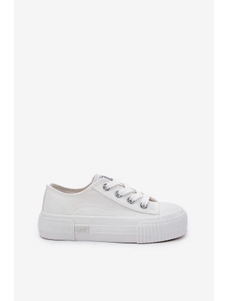 Dziecięce Młodzieżowe Trampki LEE ISLA C LOW JR 50251058 Białe