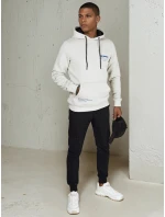 Pánska mikina s kapucňou svetlo šedá FashionStreet BX5691