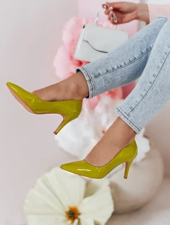 Dámske čižmy na podpätku CRANTIK green FashionStreet ZY0747