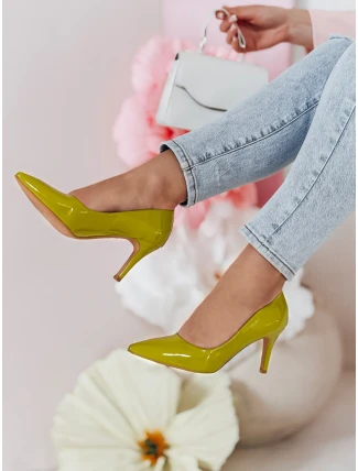 Dámske čižmy na podpätku CRANTIK green FashionStreet ZY0747