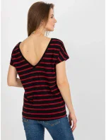Dámske tričko RV TS 8568.75 čierna a červená - FPrice Dámske tričko RV TS 8568.75 čierna a červená - FPrice