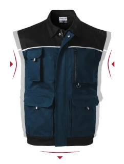 Woody pánska pracovná vesta námornícka modrá