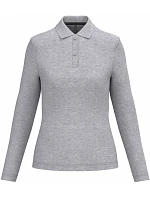 Kariban K 244 Dámske polo tričko s dlhým rukávom z piké 20.K244 oxford grey Kariban K 244 Dámske polo tričko s dlhým rukávom z piké 20.K244 oxford grey