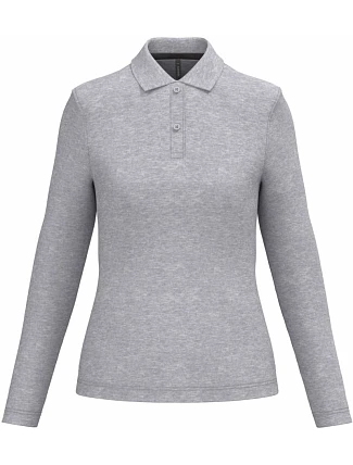 Kariban K 244 Dámske polo tričko s dlhým rukávom z piké 20.K244 oxford grey Kariban K 244 Dámske polo tričko s dlhým rukávom z piké 20.K244 oxford grey