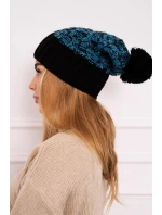 Milano fleecová čiapka K203 tyrkysová melange+čierna
