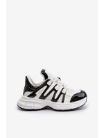 Sneakersy Damskie Biało-Czarne Ahmani