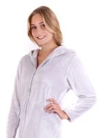 Dámsky župan Siena s kapucňou na zips 3656 Light Grey - Vestis