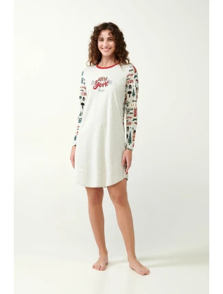 Vamp - Dámska nočná košeľa s potlačou 21654 - Vamp