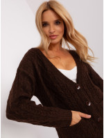Tmavohnedý pletený sveter