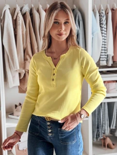 Dámske tričko s dlhým rukávom FELORIA žltá FashionStreet RY2778