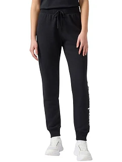 Champion Dámske čierne nohavice s rebrovanými manžetami 118429 KK001 Dámske