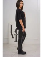 Kúzelná blúzka s potlačou čierna