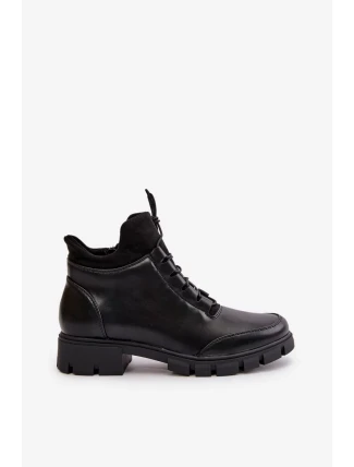 Nízke dámske členkové topánky zateplené z ekokože čierne Erisabelle Nízke dámske členkové topánky zateplené z ekokože čierne Erisabelle