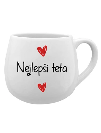 Najlepšia teta - biely keramický hrnček 300 ml Najlepšia teta - biely keramický hrnček 300 ml