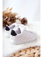 Dziecięce Tenisówki Biało-Czarne Glossy