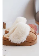 Kapcie Dziecięce Z Futerkiem Camel Birasta