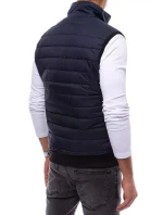 Pánska prešívaná tmavomodrá vesta FashionStreet TX4020