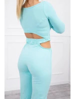Súprava s blúzkou vo farbe mint