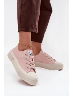 Trampki Damskie Na Platformie LEE ISLA C WOMEN LOW 50253001.78E Różowe