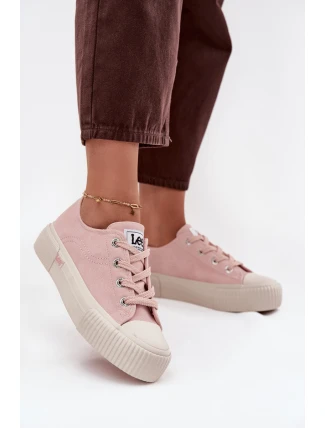 Trampki Damskie Na Platformie LEE ISLA C WOMEN LOW 50253001.78E Różowe