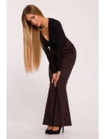 M874 Nohavice s rozšírenými nohavicami - hnedé