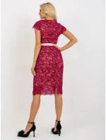 Dámske šaty LK SK 507365 gaštanové - Lakerta