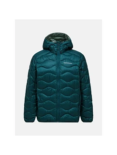 Pánska péřová bunda PEAK PERFORMANCE M Helium Down Hood Jacket, zelená farba