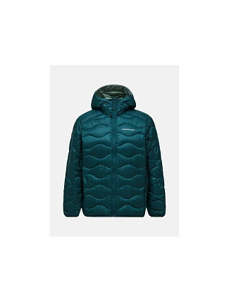Pánska péřová bunda PEAK PERFORMANCE M Helium Down Hood Jacket, zelená farba Pánska péřová bunda PEAK PERFORMANCE M Helium Down Hood Jacket, zelená farba