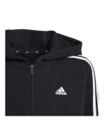 Tričko pre mladých so zipsom 3 Stripes FL HR6331 - Adidas Tričko pre mladých so zipsom 3 Stripes FL HR6331 - Adidas