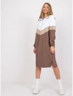 Šaty RV SK 7462.00 bielo-hnedá Šaty RV SK 7462.00 bielo-hnedá