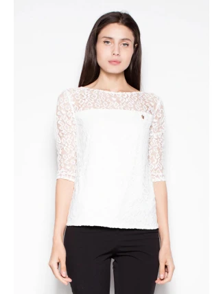 Dámska blúzka VT011 ecru - Venaton Dámska blúzka VT011 ecru - Venaton