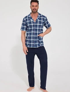 Cornette 318/62 cr/r M-2XL pánske pyžamo bez zipsu