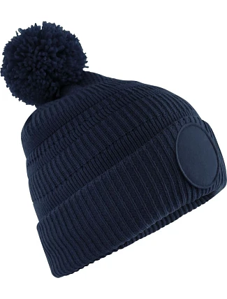Beechfield B 530R Pletená čiapka Patch „Fan“ 53.530R francúzska námornícka modrá